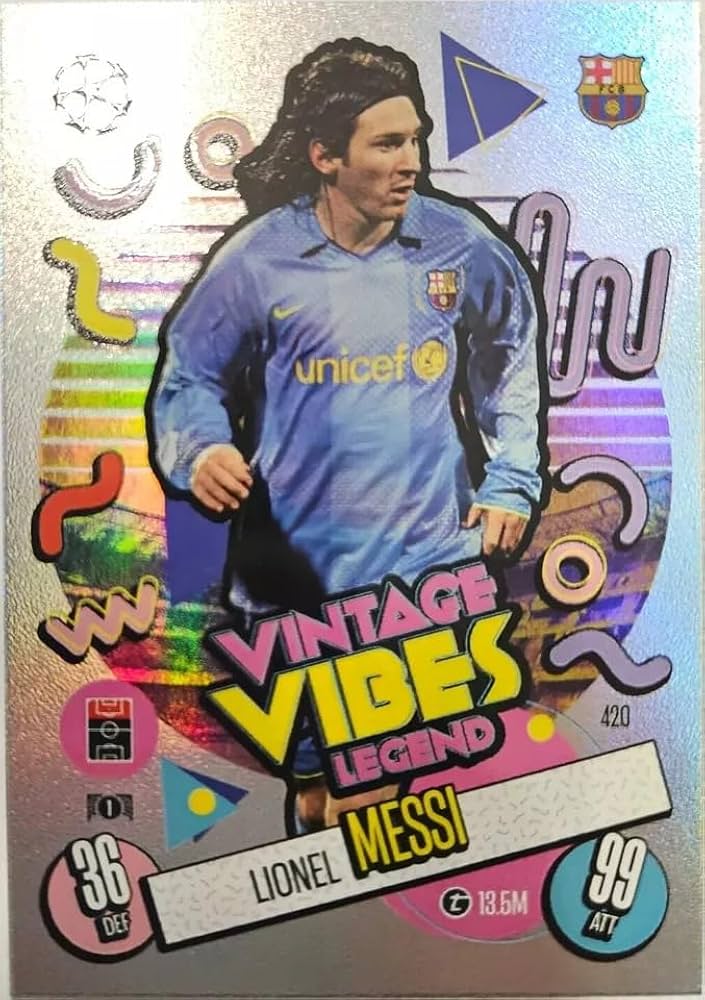 Match Attax 2024 2025 Lionel Messi Vintage Vibes Legend Trading