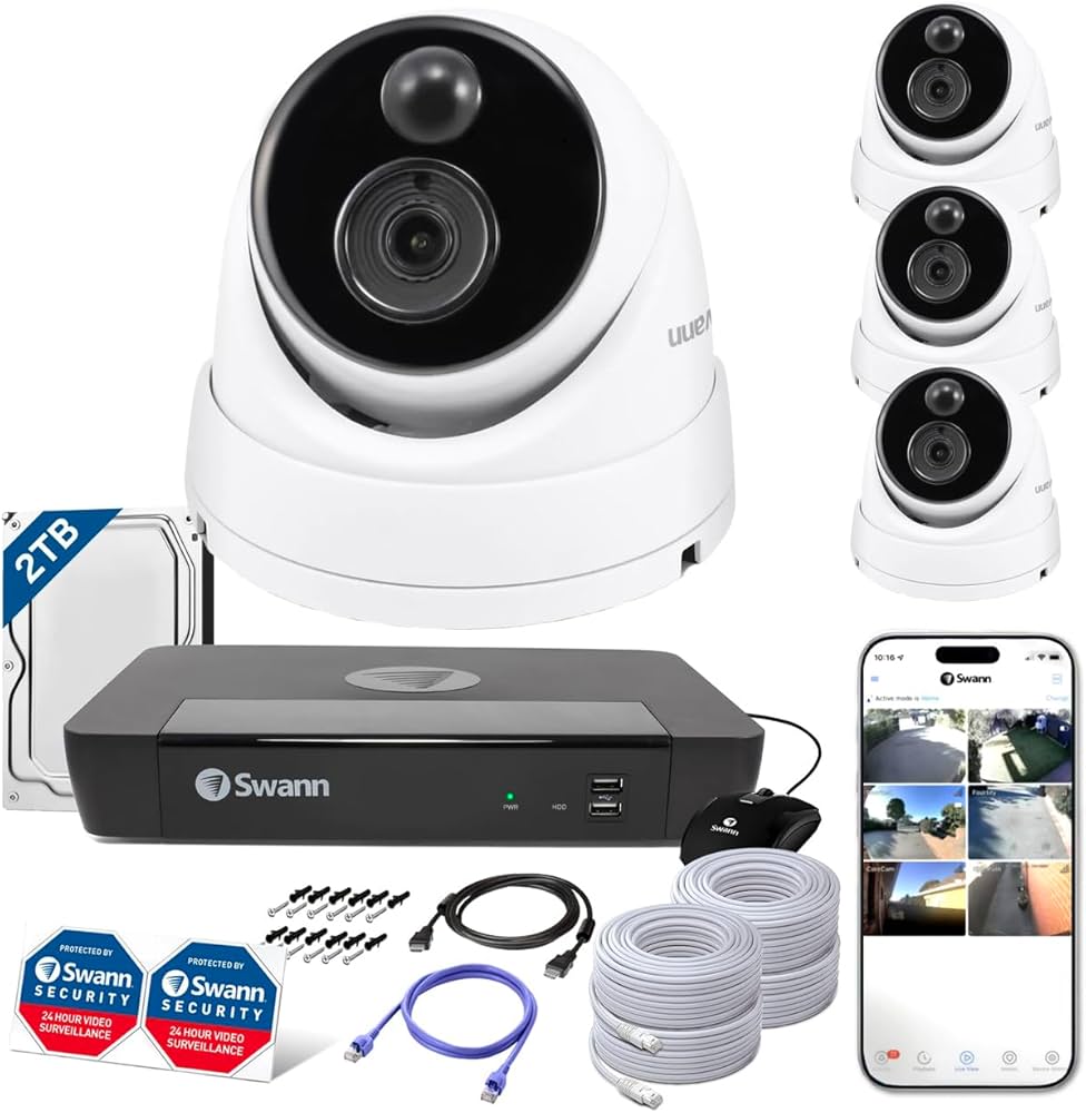 Amazon.co.jp: Swann セキュリティカメラ 8CH 4K(800万画素) NVR