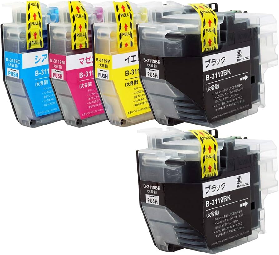 Amazon.co.jp: Morishop LC3119-4PK +LC3119PGBK 合計 大容量 5本