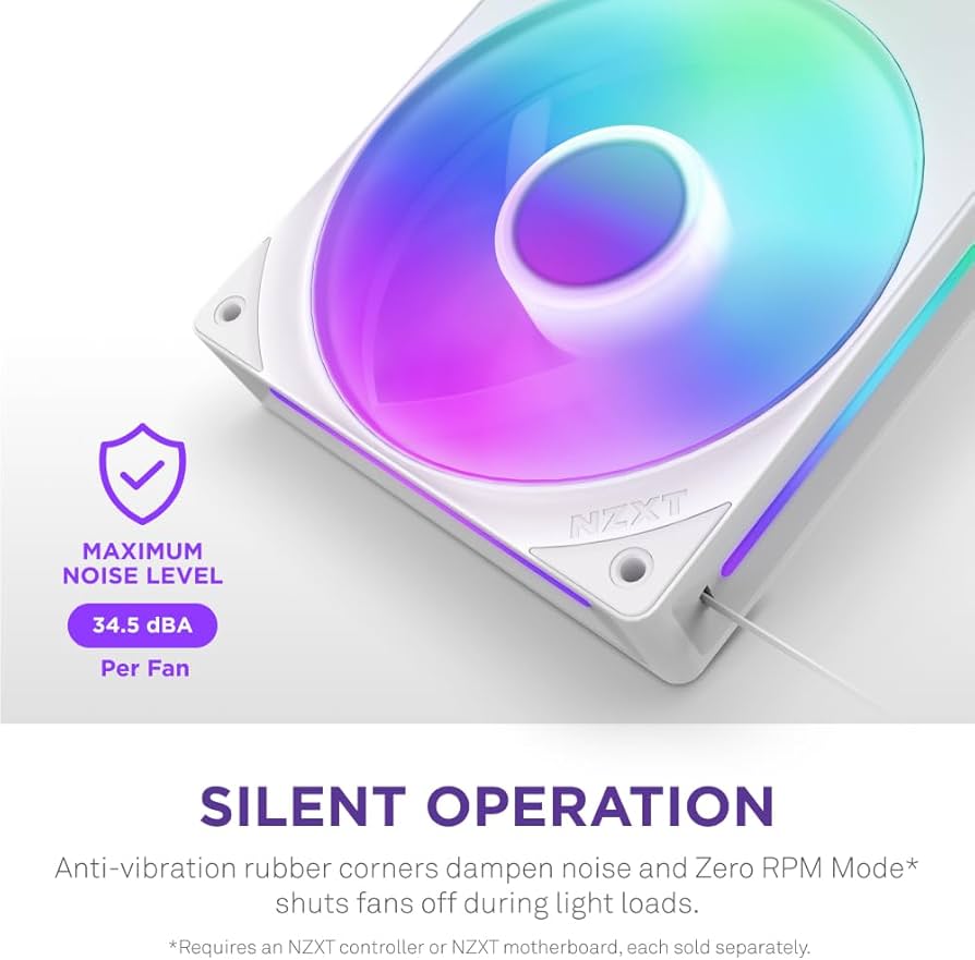 Amazon.co.jp: NZXT F420 RGB Core Fan White 3-Fan 420mm Single