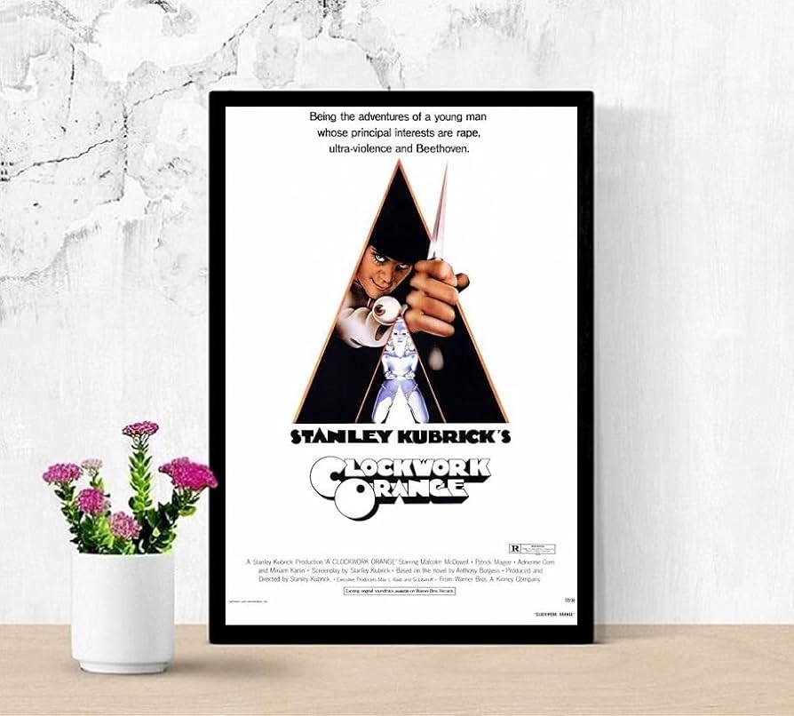 Amazon.co.jp: 【フレーム付-黒-】 映画ポスター 時計じかけのオレンジ