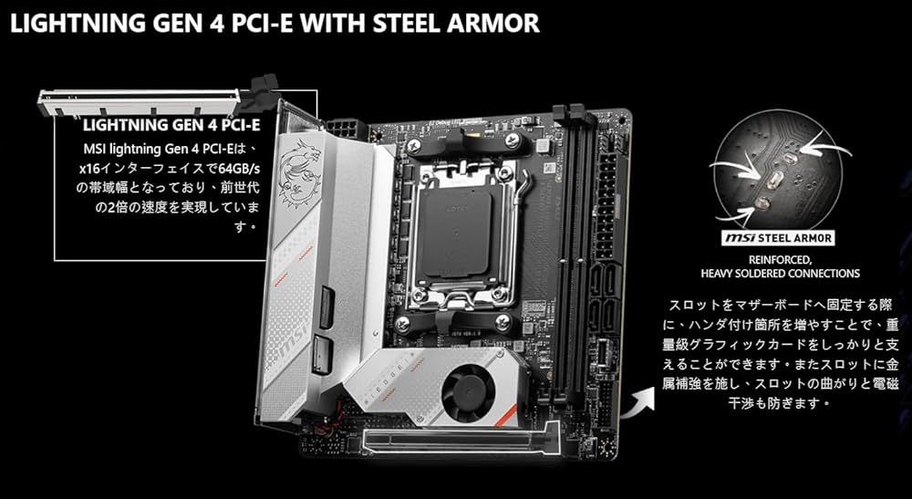 Amazon | MSI MPG B650I EDGE WIFI【シルバーホワイトのデザインと豊富