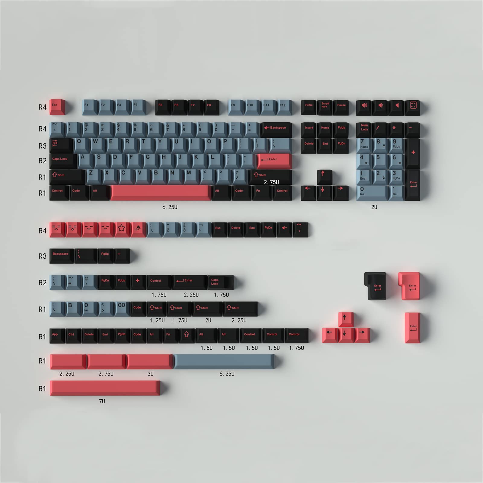 Amazon.com: 8008 Keycaps 172 Keys Cherry Profile Doubleshot Keycap