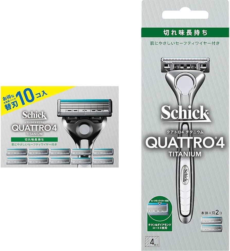 Amazon.co.jp: Schick(シック) クアトロ4チタニウム 4枚刃 替刃(10コ入