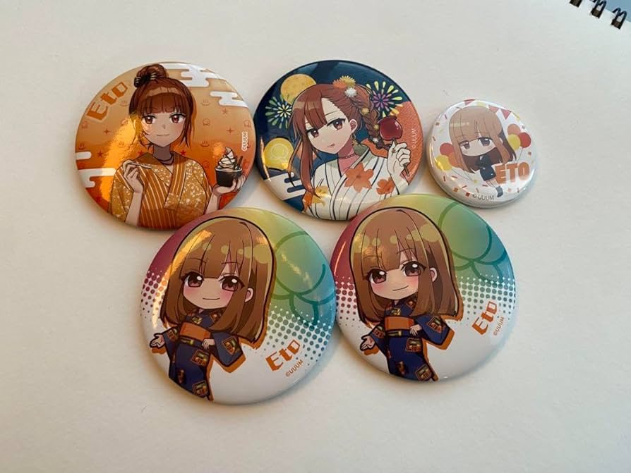 Amazon.co.jp: カラフルピーチ えとさん 缶バッチ : おもちゃ