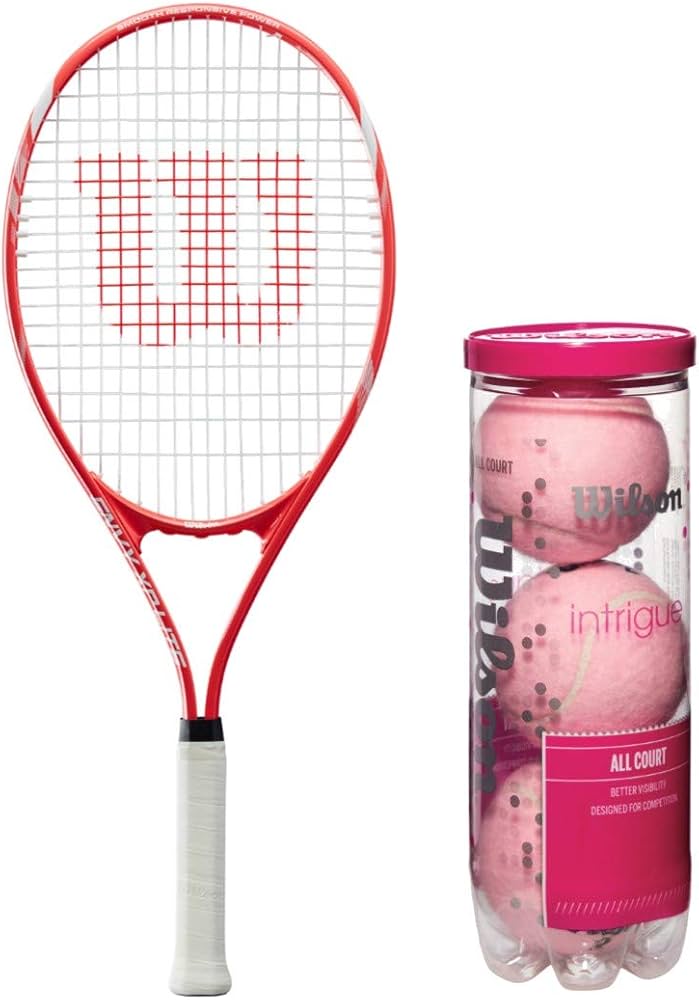 Amazon | ウィルソンTriumph pre-strungオーバーサイズピンク/ホワイト