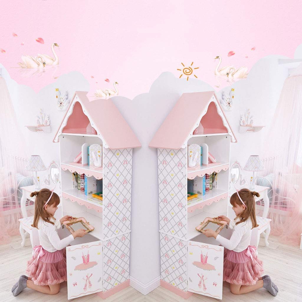 Amazon｜JJZXD 家具の子供部屋のピンクの本棚、子供の寝室のピンクの