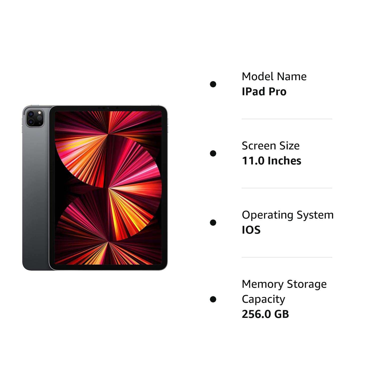 Amazon.com : Apple 2021 11-inch iPad Pro Wi-Fi + Cellular 256GB