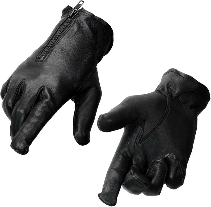 Amazon.co.jp: メンズ 鹿革ドライビンググローブ ファスナー付き