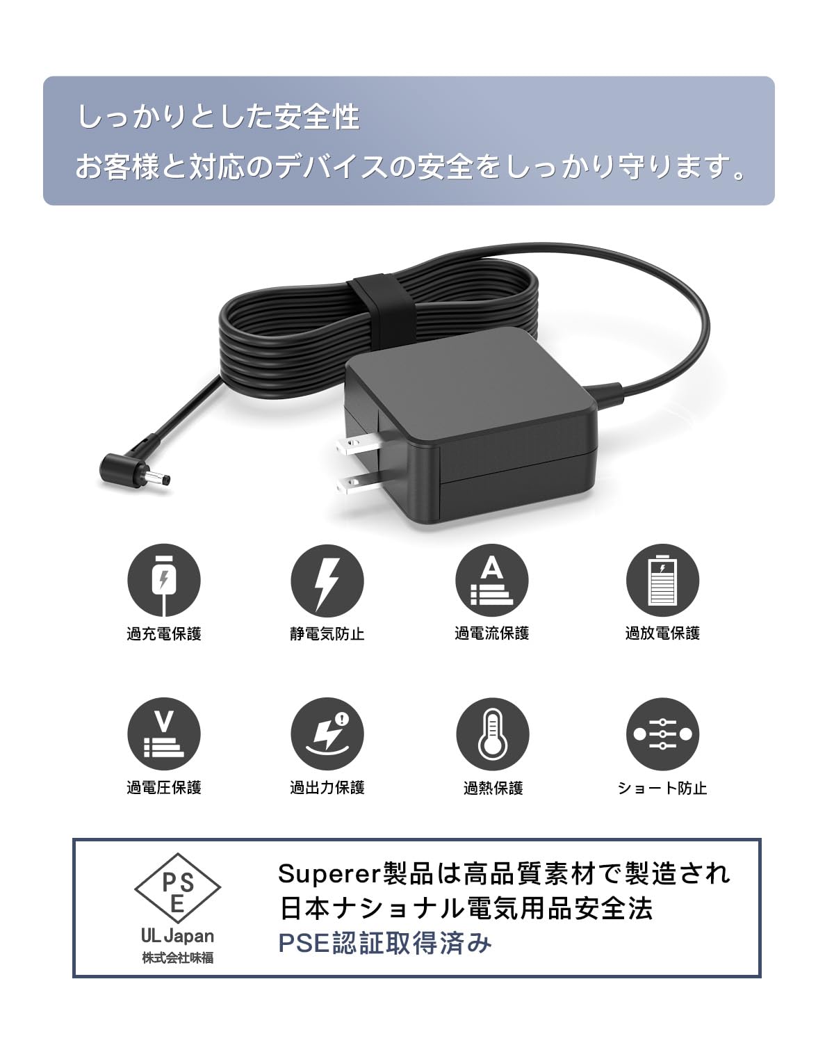 Amazon.co.jp: 【PSE認証/2.3mコード】19V 1.75A 33W Asus互換用 AC