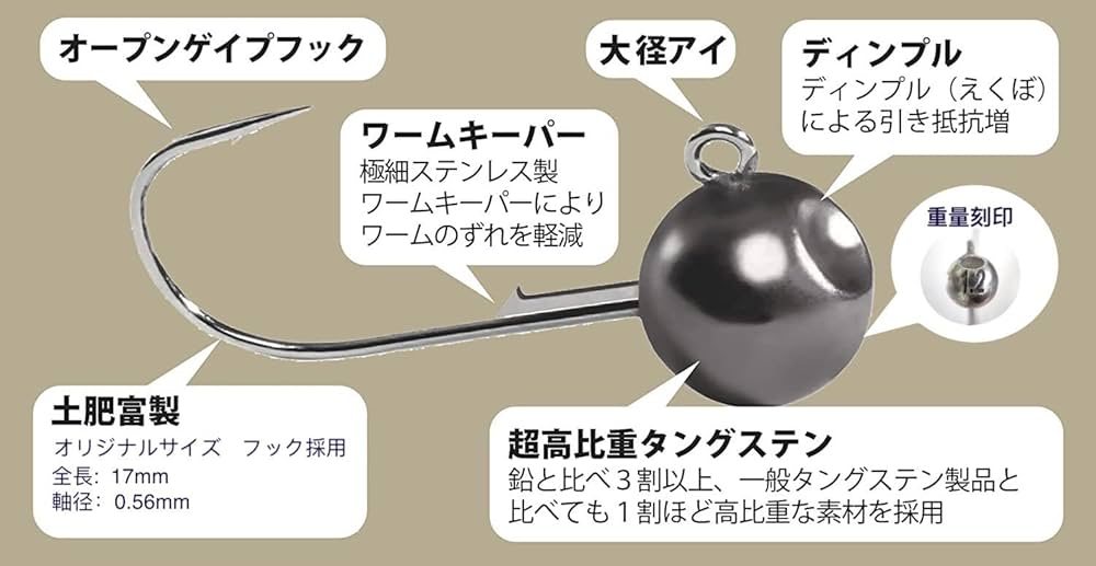 Amazon | TG ディンプル タングステン ジグヘッド 10個入 土肥富