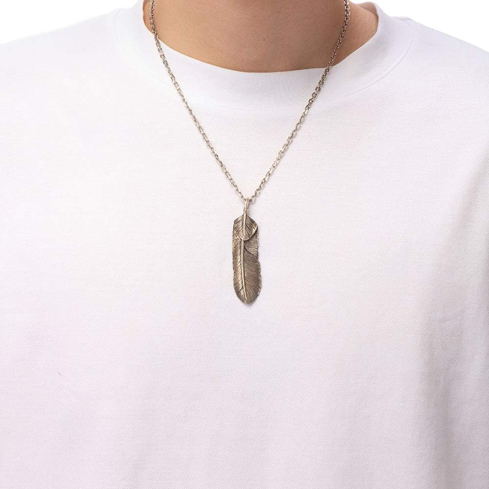 Amazon | [SAAD] サード ハート付 フェザー(左向き) シルバー925