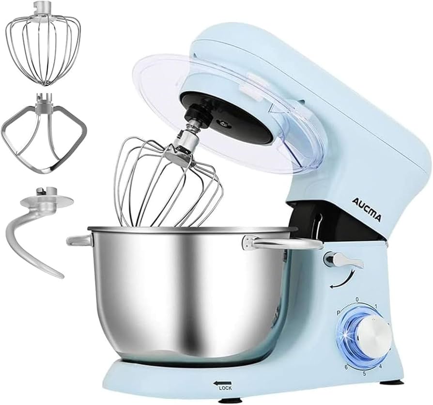 Amazon | Aucma スタンドミキサー 4.5L大容量 3種類アタッチメント付き