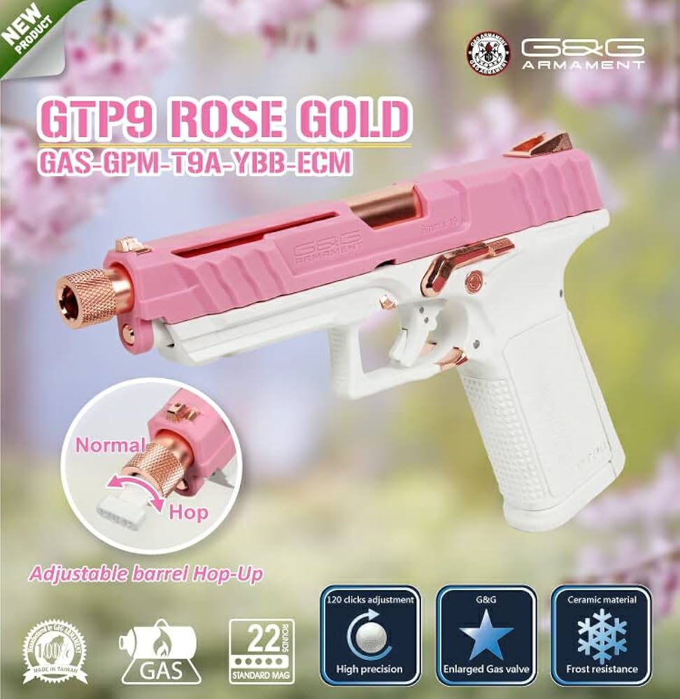 Amazon.co.jp: G&G ガスガン GTP9 ローズゴールド ピンク ガスブロー