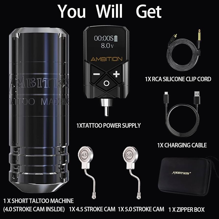 Amazon | Ambition Torped タトゥーマシンキット - ロータリータトゥー