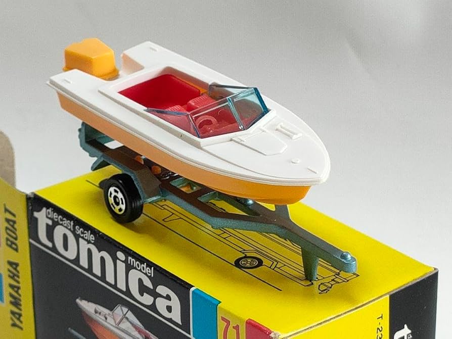 Amazon | 黒箱トミカ 71 ボートトレーラー 美品 日本製 デッドストック