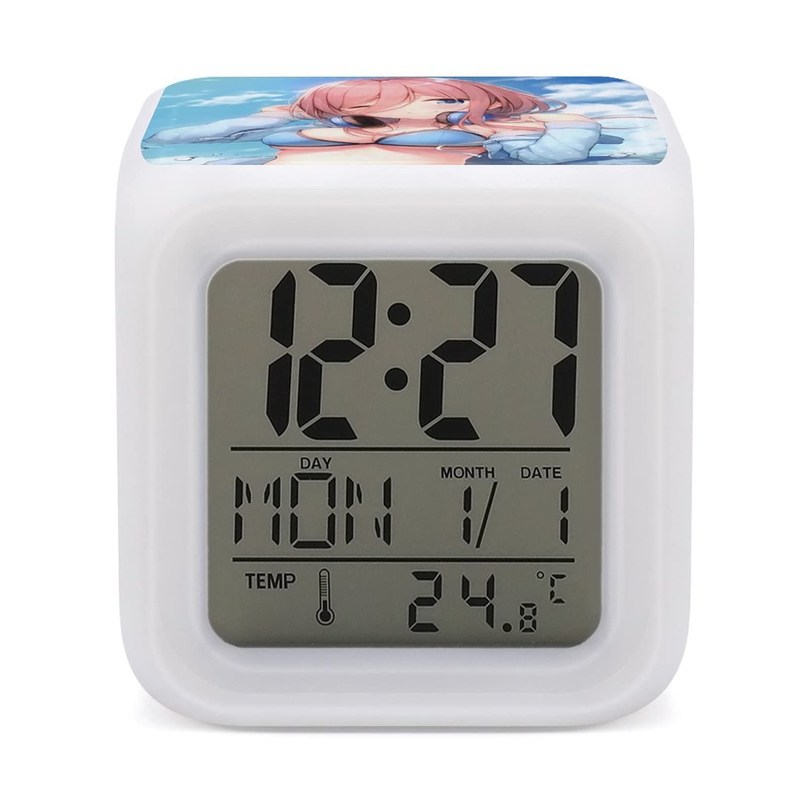 Amazon.co.jp: 五等分の花嫁 中野三玖 目覚まし時計 LEDデジタル時計