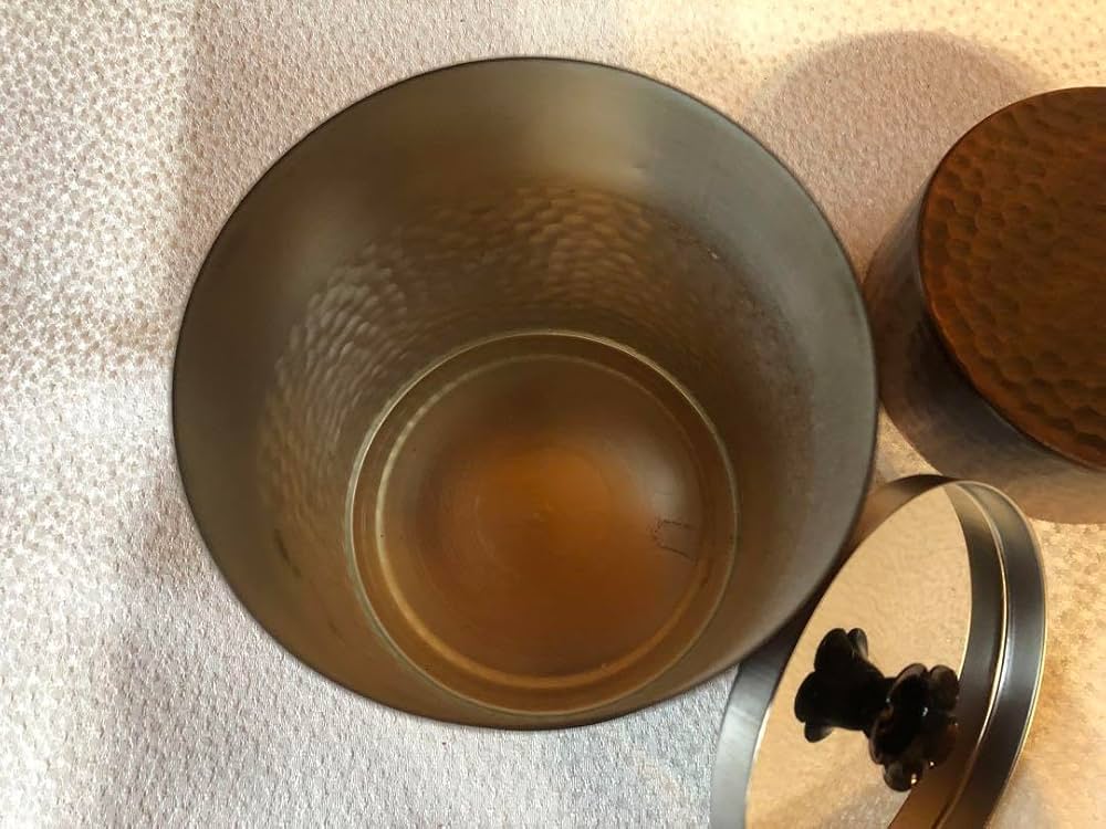 Amazon｜純銅製 瑞惶 茶器揃 茶筒 建水 翠玉堂製｜茶筒 オンライン通販