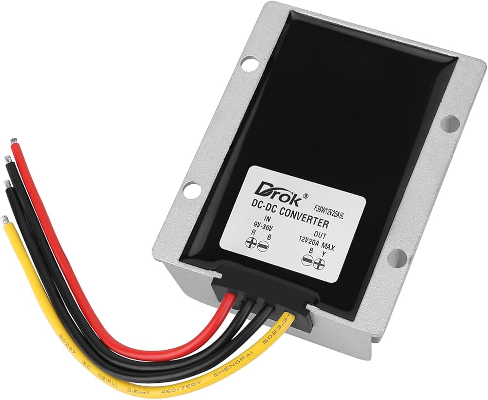 Amazon.co.jp: DROK DC-DCスタビライザー 9V-36Vから12Vへの昇降圧
