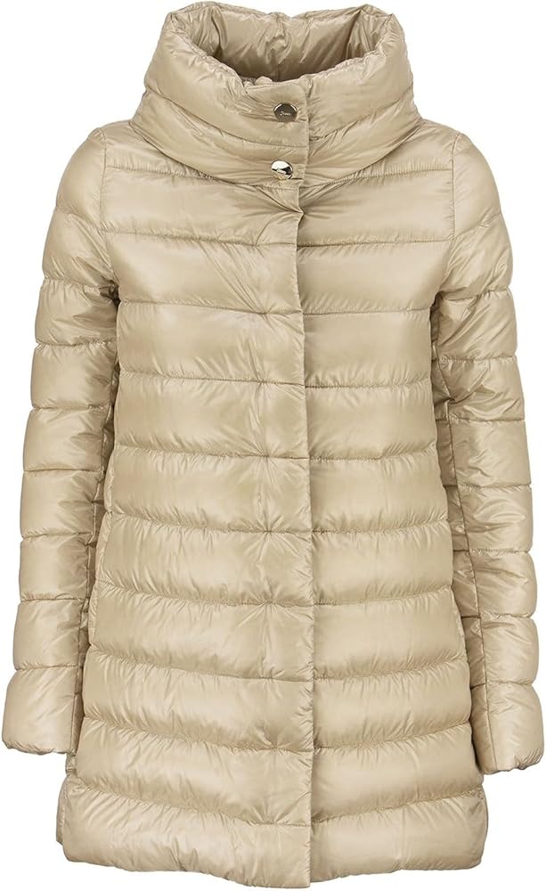 Amazon | [ヘルノ] レディース ボトルネック ダウンジャケット Aライン