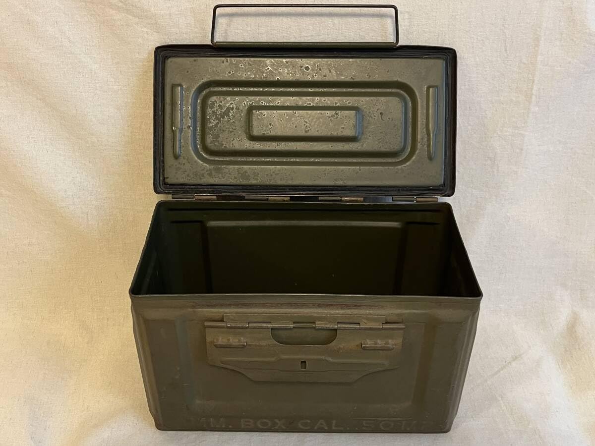 Amazon.co.jp: WW250年代 米軍 弾薬箱 AMM.BOX CAL..50 M2 キャリバー