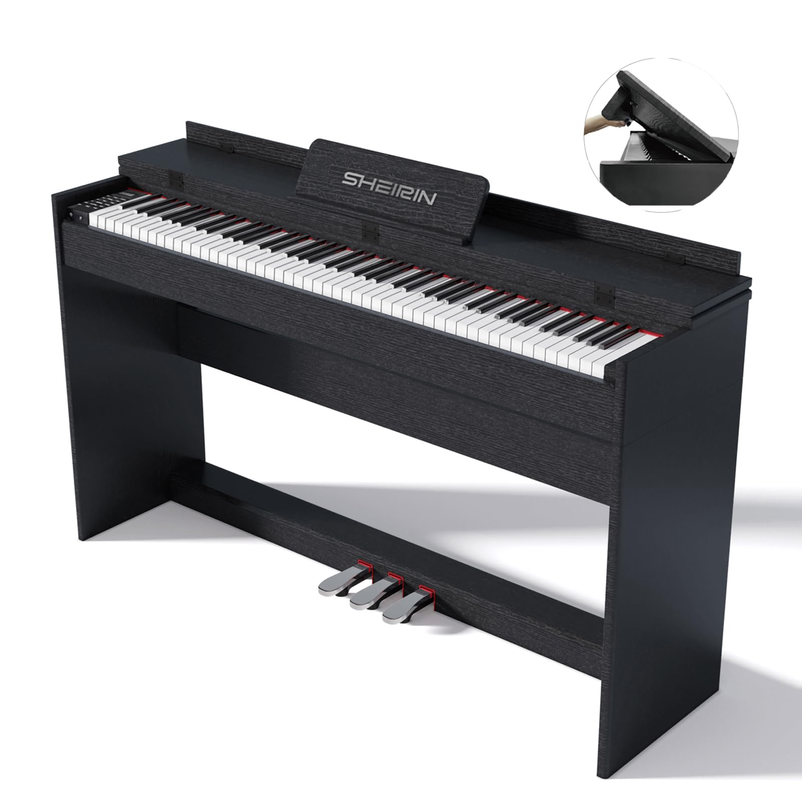 Amazon | SHEIRIN 電子ピアノ 88鍵盤 カバー 人気 スタンド ランキング