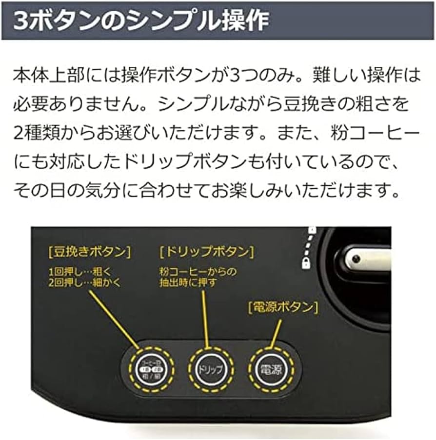 Amazon | 山本電気 全自動コーヒーメーカー ドリップ式 ミル付き 450ml
