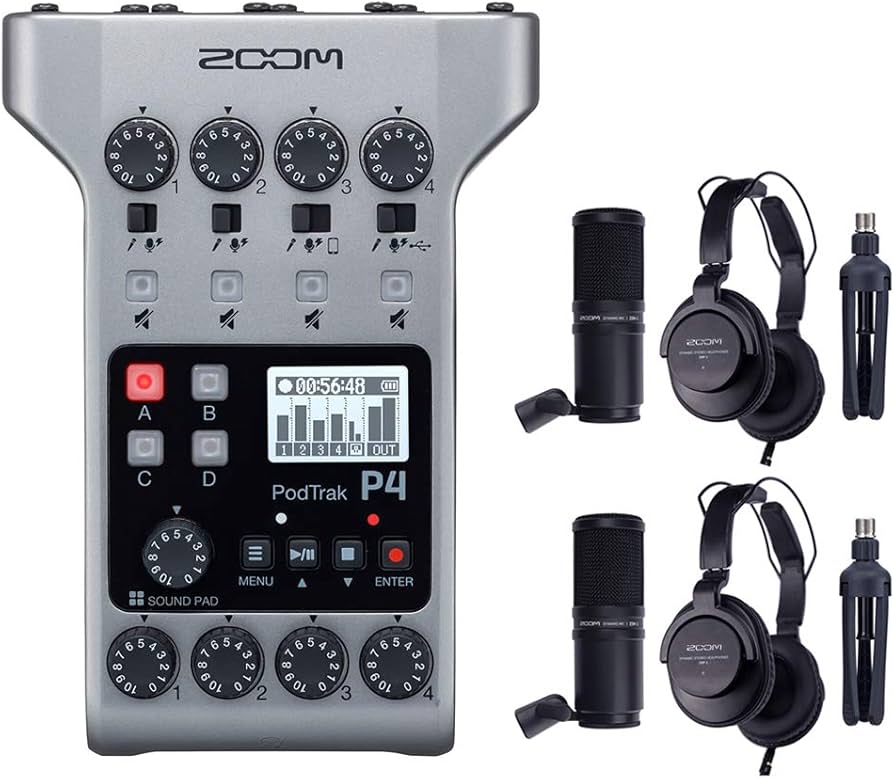 Amazon.com: Zoom PodTrak P4 Portable Multitrack Podcast Recorder