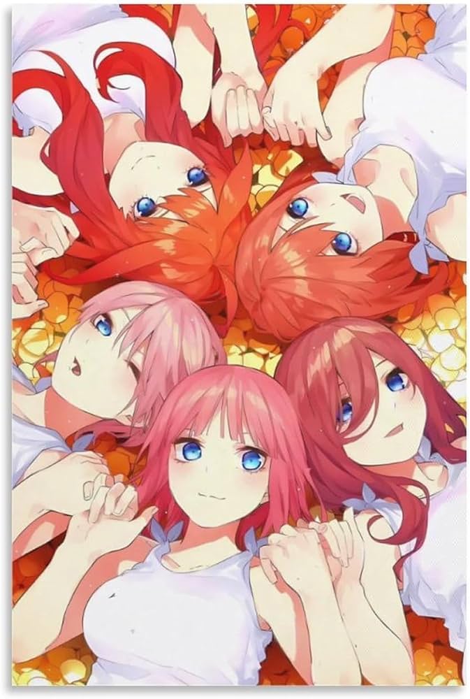 Amazon.co.jp: 五等分の花嫁 ポスターアートパネル 壁の絵 壁掛け