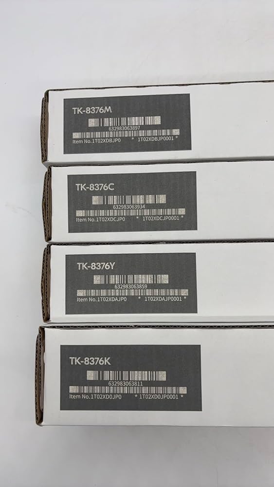 Amazon.co.jp: 京セラ 純正品TK-8376(K/C/M/Y) 4色セット トナー