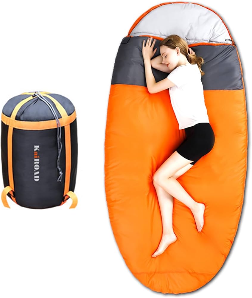 Amazon.co.jp: シュラフ 保温 寝袋 楕円形 人工ダウン コンパクト