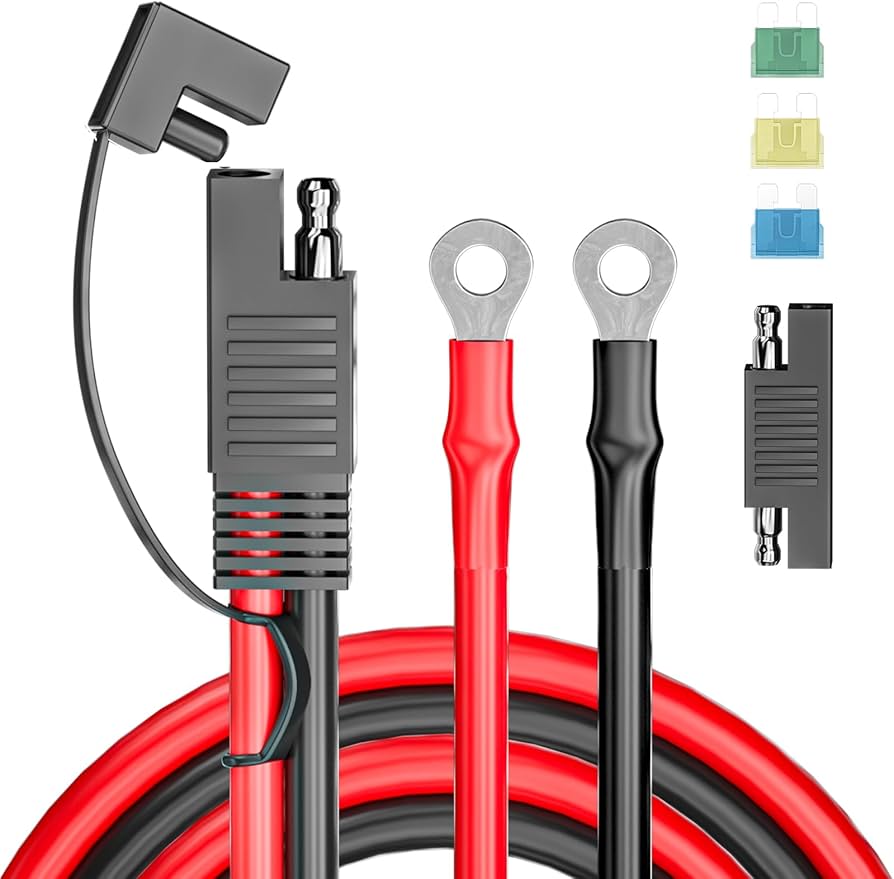 Amazon.co.jp: Cleqee 100cm SAEからリングターミナル延長ケーブル