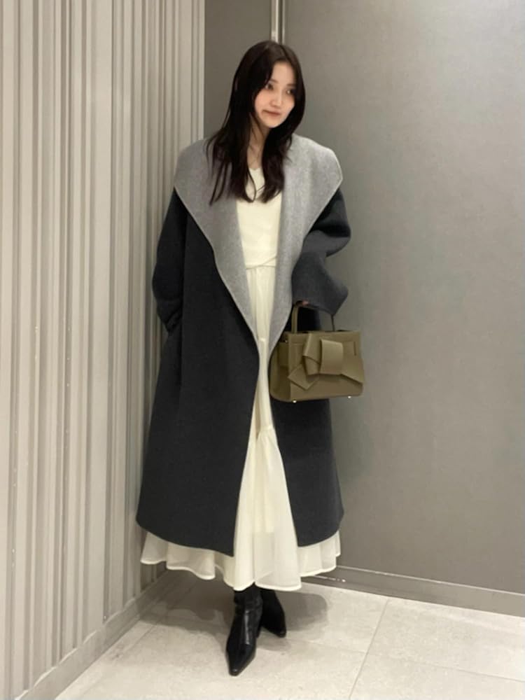 Amazon.co.jp: [フレイ アイディー] リバーロングコート FWFC245001