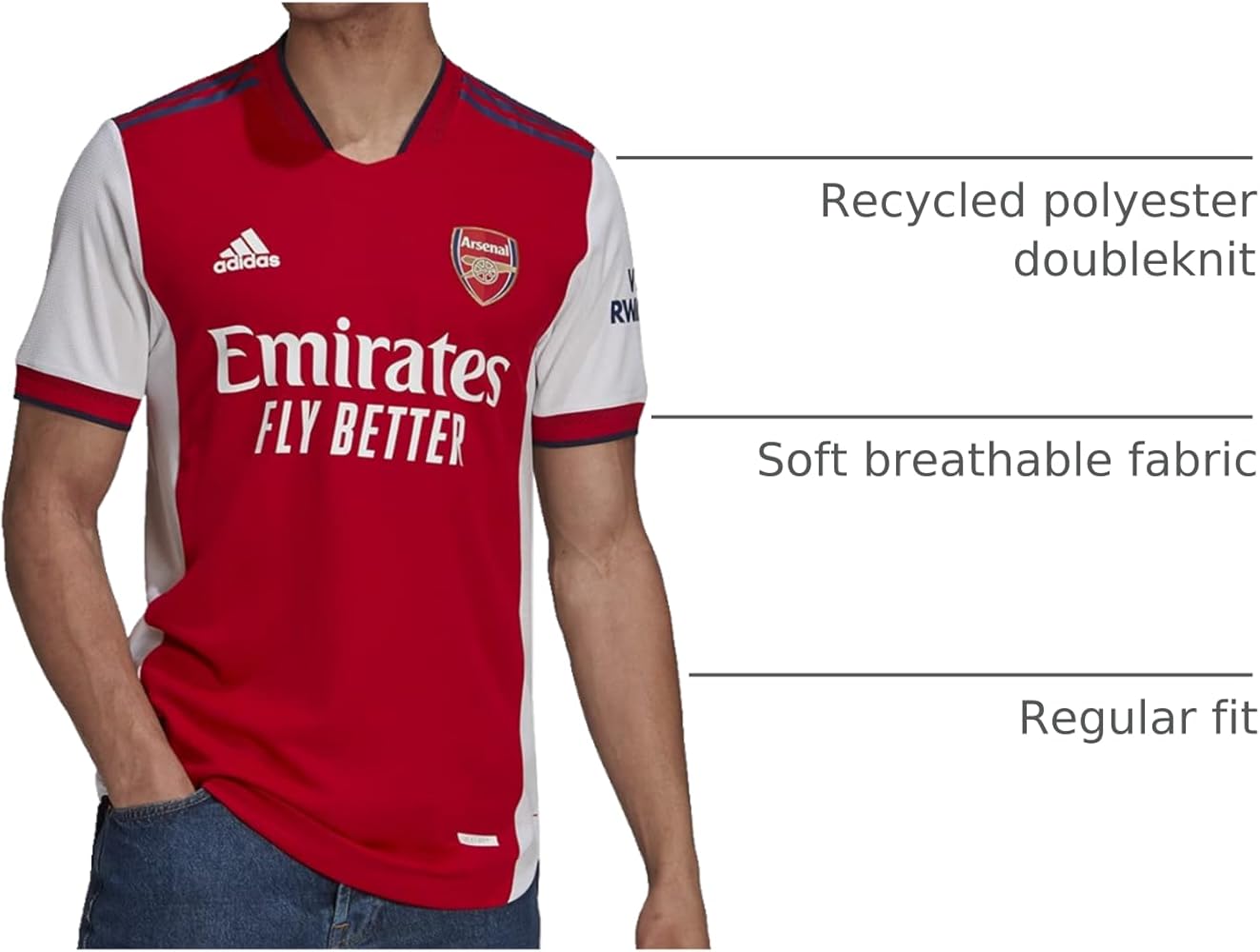 Amazon.com: adidas Men's 2021/2022 Arsenal FC Home Authentic