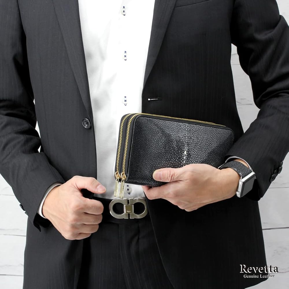 Amazon.co.jp: [レヴェッタ] エイ革 長財布 大容量 カード入れ40枚