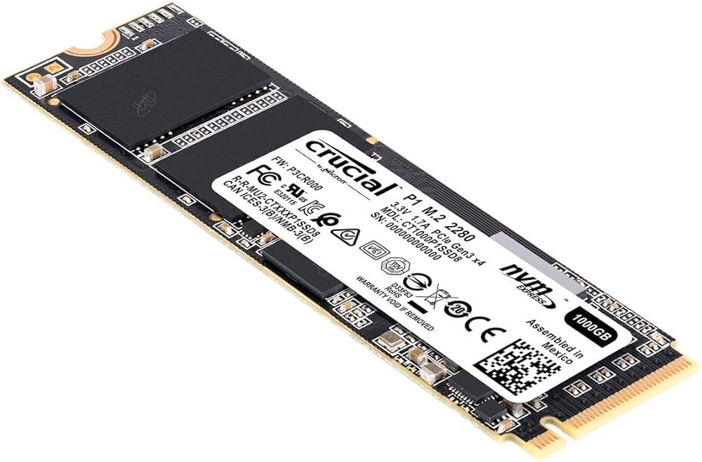 Amazon | 重要なP1 1TB 3D NAND NVMe PCIe M.2 SSD - CT1000P1SSD8