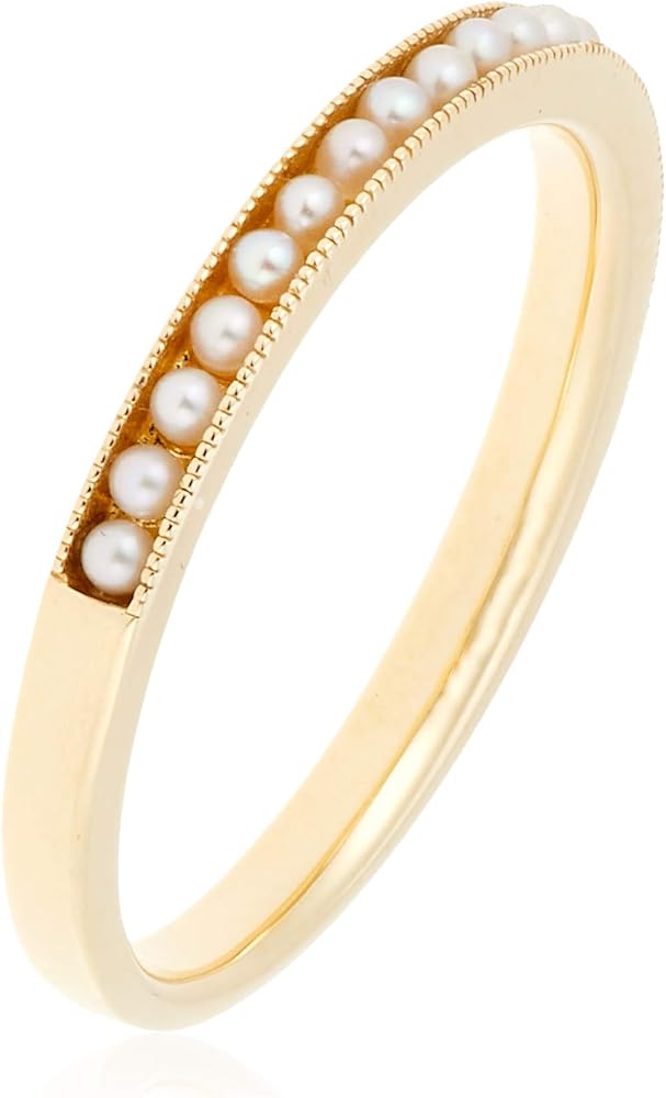Amazon.co.jp: [ソーイ] K10 パールハーフエタニティ リング (#11