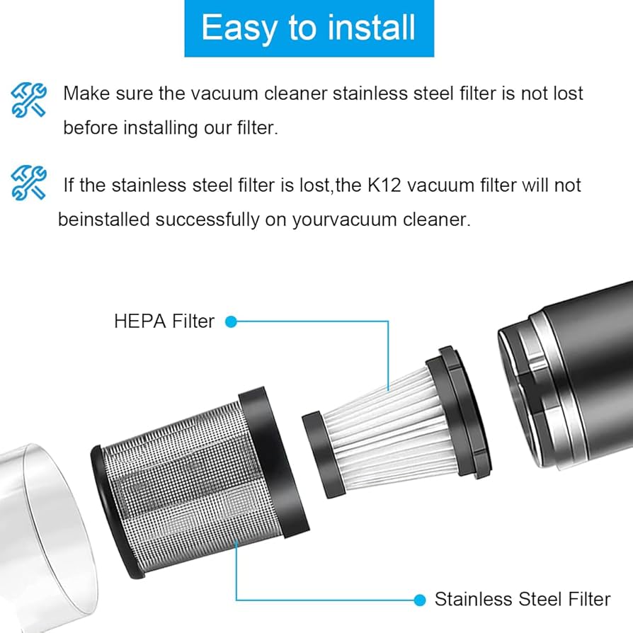 Amazon | EATBALE MooSoo用 K12/K13 掃除機専用フィルターHEPA