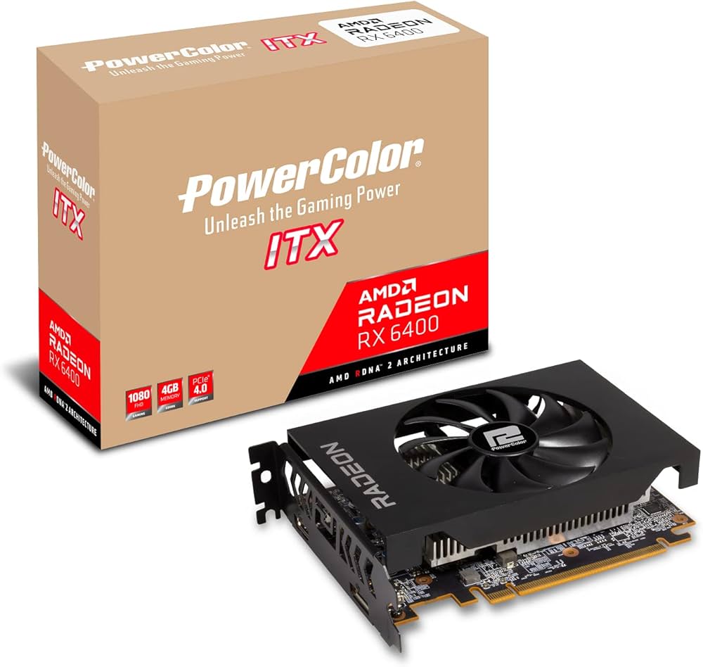 Amazon | POWERCOLOR グラフィックボード AMD Radeon RX6400 GDDR6 4GB