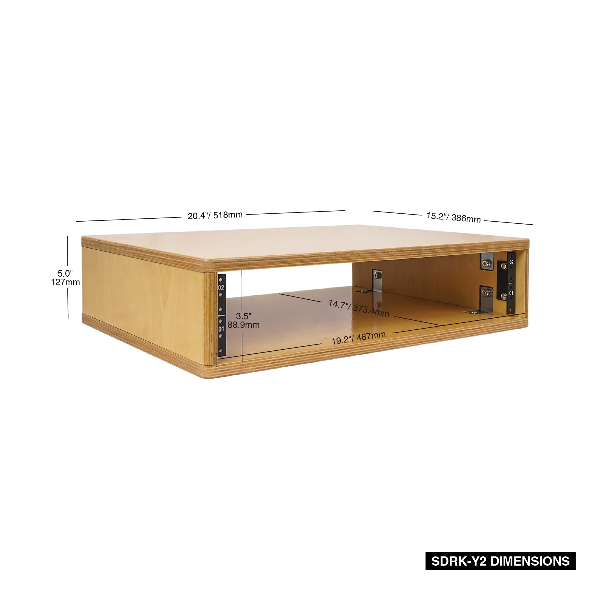 Amazon.com: Sound Town DIY 2U Studio Rack with Solid Baltic Birch