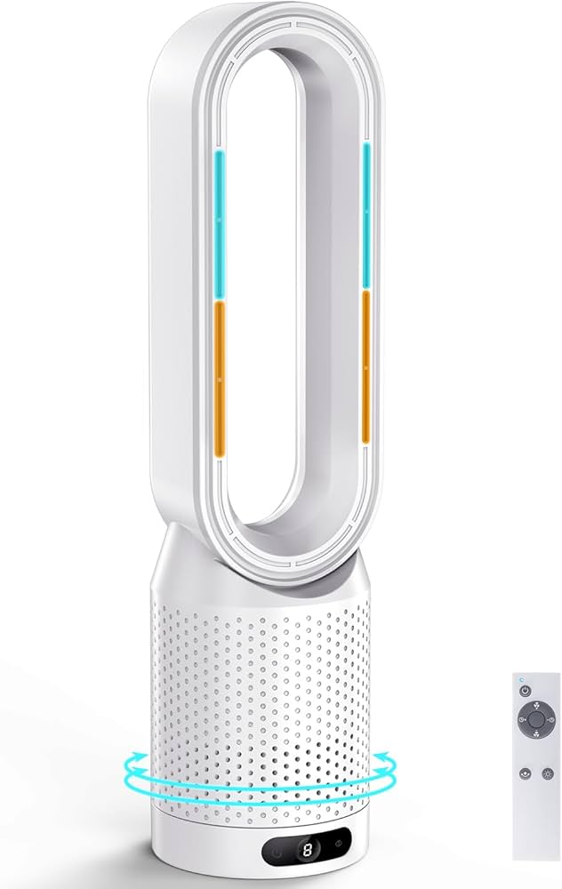 Amazon | 【2025新登場・冷暖兼用羽なし扇風機】SAMONIC タワーファン