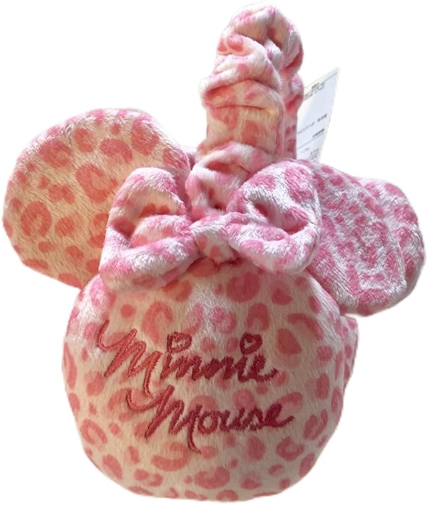 Amazon | ミニーマウス 耳当てイヤーマフ ヒョウ柄 ピンク アニマル柄