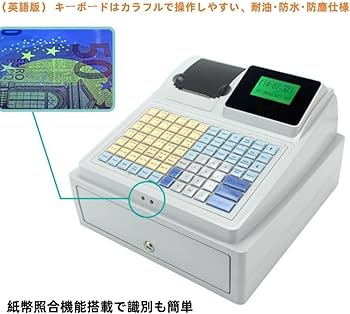 Amazon | Nicffdi 電子キャッシュ レジスター、48 キー レジ