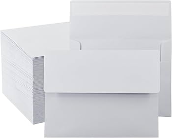 Amazon | VANRA 封筒 ホワイト 白封筒 横型 レターセット テープ付き