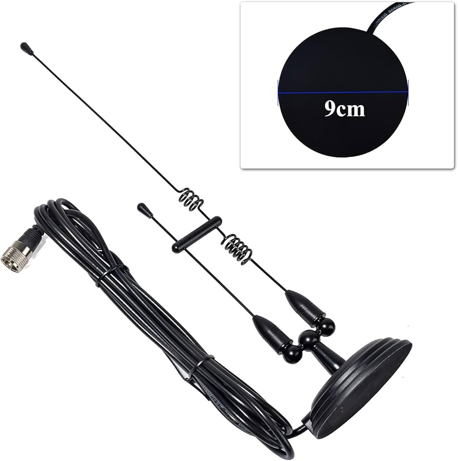 Amazon | 144/430MHz帯&VHF/UHF モービルアンテナ マグネット基台付