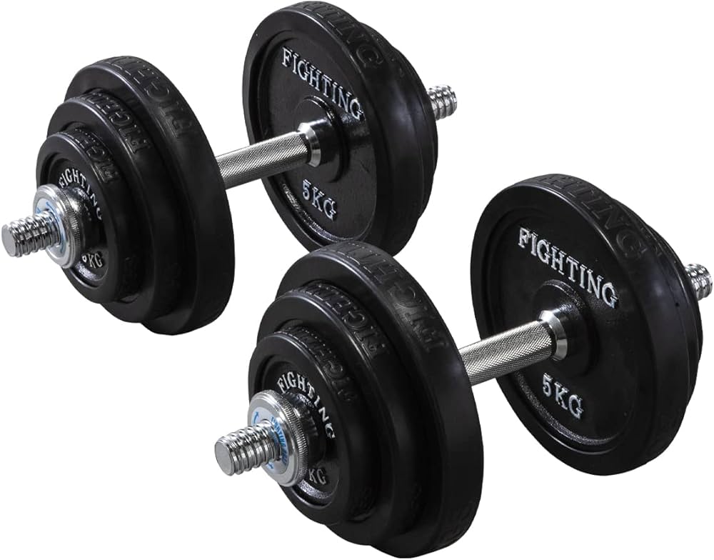 Amazon | ダンベル ラバータイプ (40kgセット) 可変式 ダンベル 20kg 2