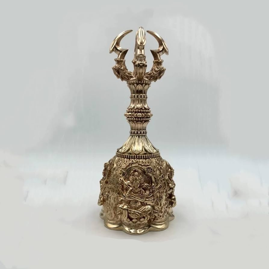 Amazon｜金剛鈴 五鈷金剛鈴 四大明王金剛鈴 大々型高さ25CM 真鍮仏具