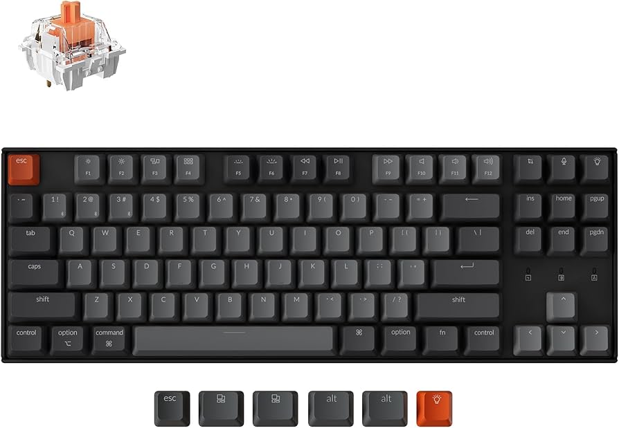 Amazon.com: Keychron K8 Wireless Mechanical Keyboard – Silent Red