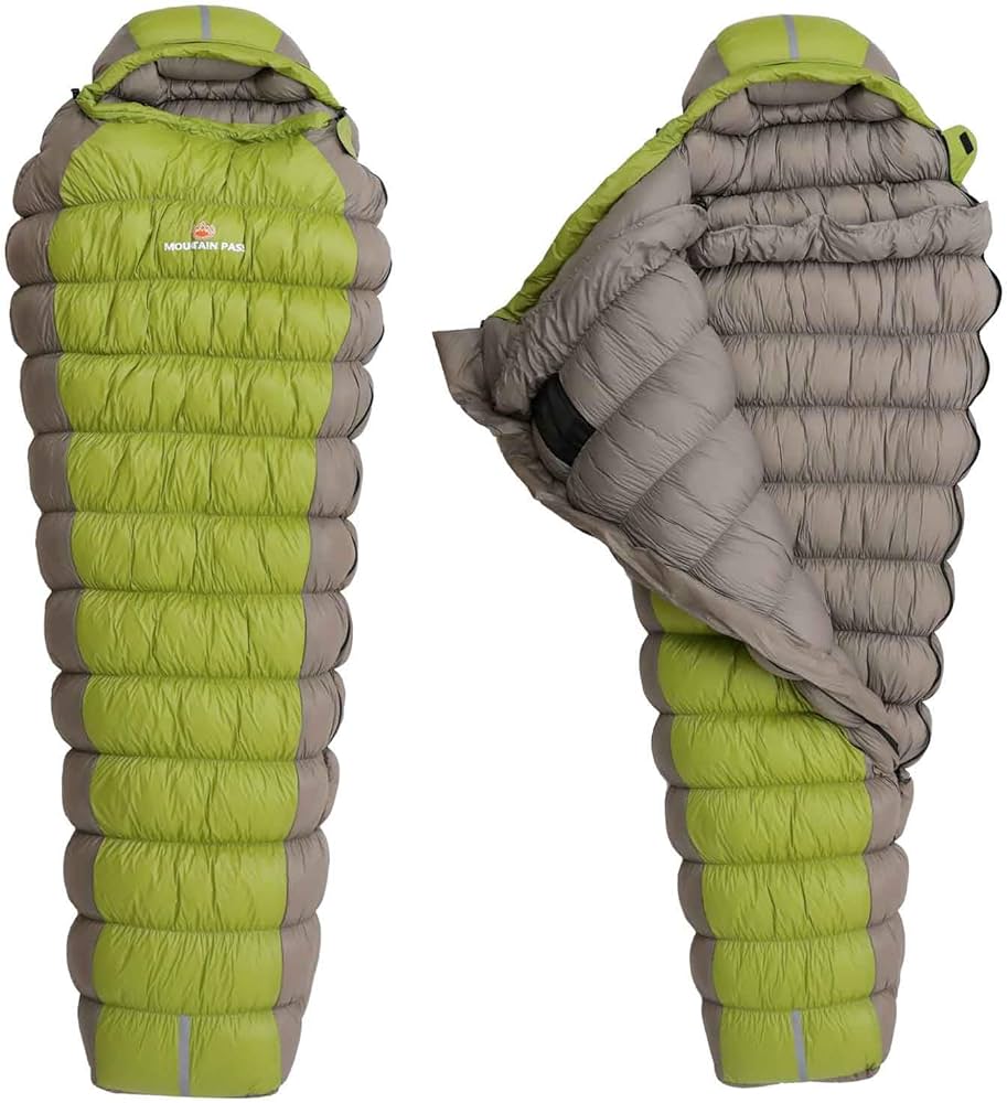 Amazon.co.jp: MOUNTAIN PASSダウンシュラフマミー型850FP羽毛寝袋800g