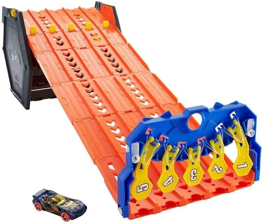 Amazon | Hot Wheels Roll Out Raceway Track Set, Storage Bucket